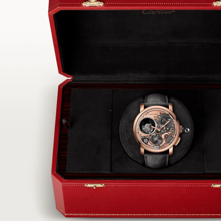 Cartier,Rotonde de Cartier 45mm,45mm,Rose Gold,Rose Gold,Grey,Handwound,Tourbillon,Minute Repeater,WHRO0061
