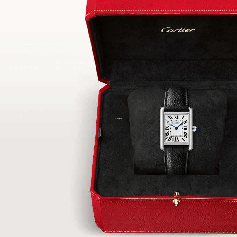 Cartier,Tank 33.70x25.50mm,33.70x25.50mm,Stainless Steel,Silver,Quartz,Sapphire,Crystal Glass,Square,WSTA0138
