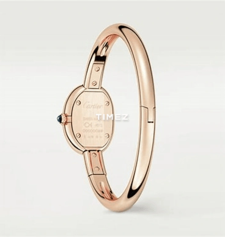 Cartier,Baignoire 24.60x18.70mm,24.60x18.70mm,Rose Gold,Silver,Quartz,Sapphire,Crystal Glass,Oval,WGBA0020