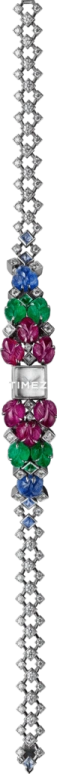 Cartier,High Jewelry Watches ,White Gold,Silver,Handwound,Sapphire,Crystal Glass,Square,HPI01153