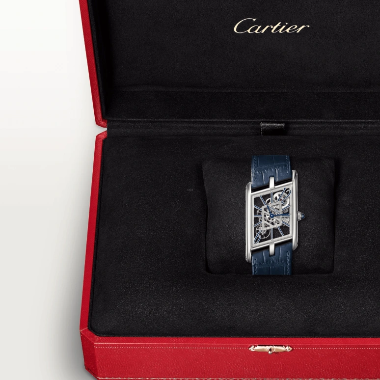 Cartier,Tank 47.20x26.20mm,47.20x26.20mm,Platinum,Silver,Handwound,48hours,In-house Caliber,WHTA0012