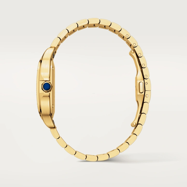 Cartier,Santos de Cartier 35.10x41.90mm,35.10x41.90mm,Yellow Gold,Silver,Automatic,42hours,In-house Caliber,WJSA0010