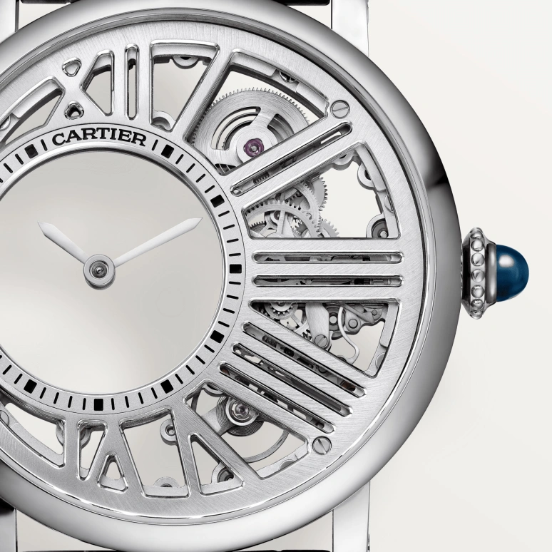 Cartier,Ronde de Cartier 42mm,42mm,Palladium,Silver,Handwound,48hours,In-house Caliber,WHRO0014