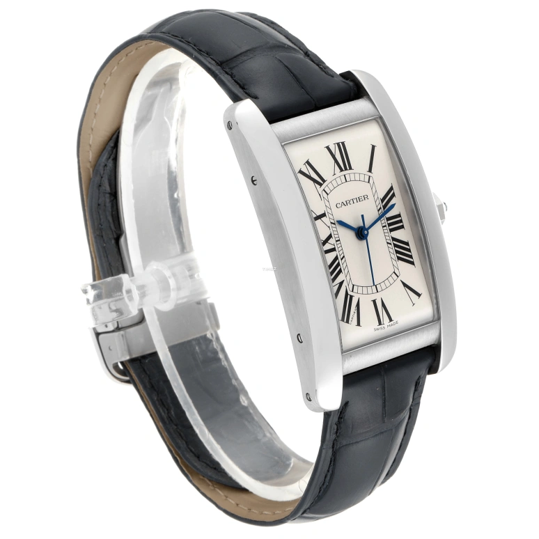 Cartier,Tank 45.10x26.60mm,45.10x26.60mm,Stainless Steel,Silver,Automatic,Sapphire,Crystal Glass,Square,WSTA0018