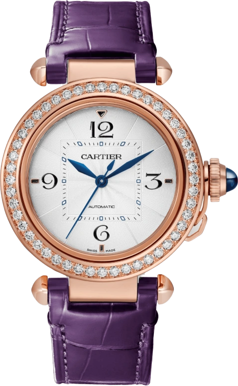Cartier,Pasha de Cartier 35mm,35mm,Rose Gold,Silver,Automatic,42hours,In-house Caliber,WJPA0012