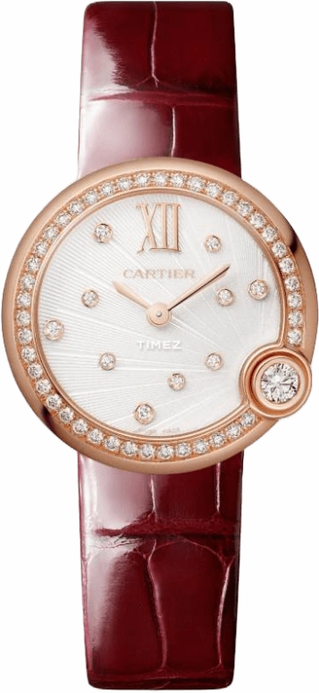 Cartier,Ballon Bleu de Cartier 30mm,30mm,Rose Gold,White,Quartz,Sapphire,Crystal Glass,Round,WJBL0012