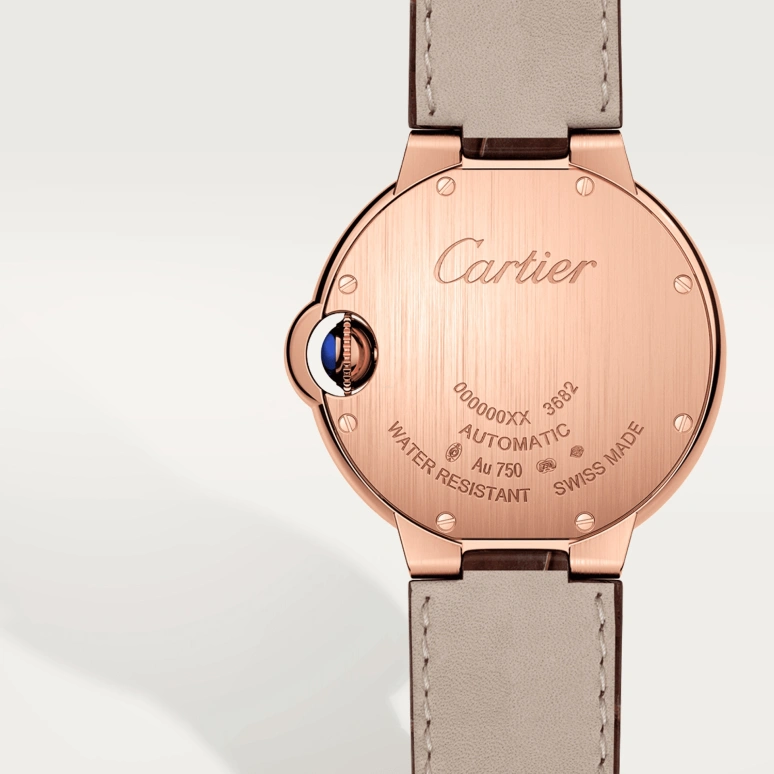 Cartier,Ballon Bleu de Cartier 33mm,33mm,Rose Gold,Silver,Automatic,Sapphire,Crystal Glass,Round,W6920097
