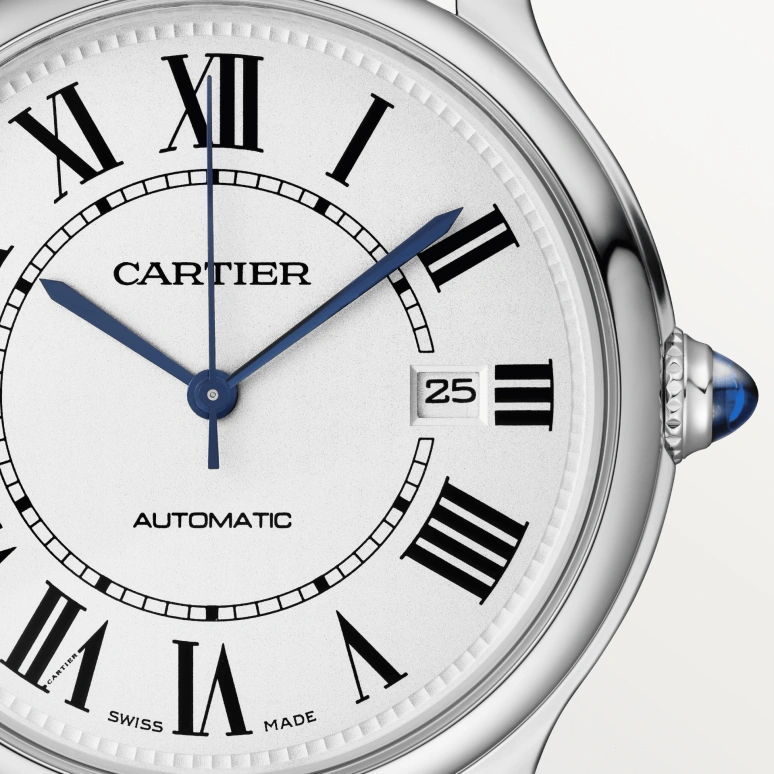 Cartier,Ronde de Cartier 40mm,40mm,Stainless Steel,Silver,Automatic,Day,42hours,WSRN0032