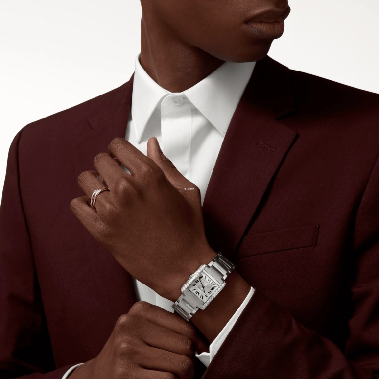 Cartier,Tank 32x27mm,32x27mm,Stainless Steel,Silver,Quartz,Sapphire,Crystal Glass,Square,W4TA0021