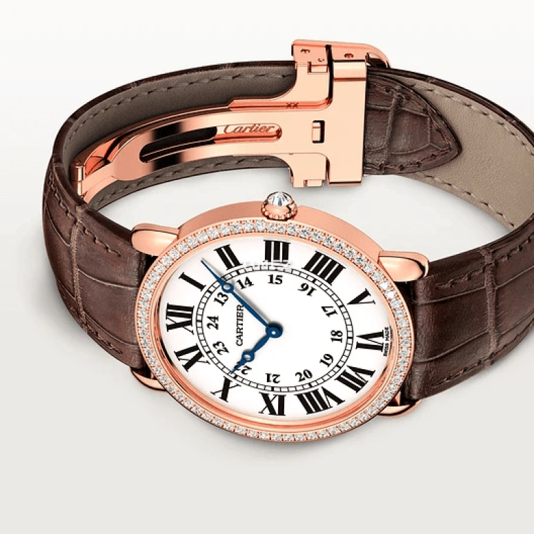 Cartier,Ronde de Cartier 36mm,36mm,Rose Gold,Silver,Handwound,36hours,In-house Caliber,WR000651