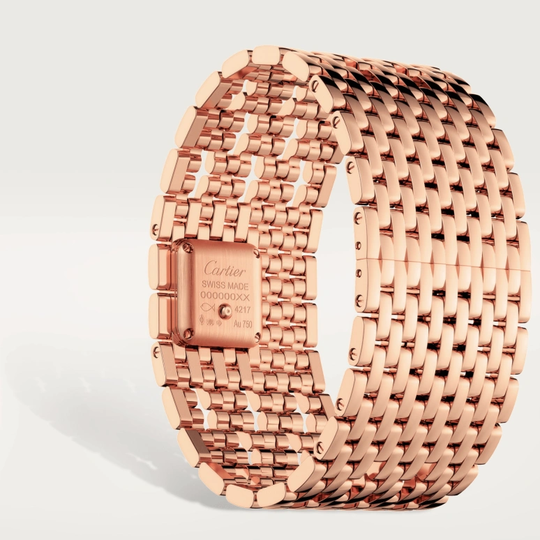 Cartier,Panthère de Cartier 22x19mm,22x19mm,Rose Gold,Silver,Quartz,Sapphire,Crystal Glass,Square,WJPN0022