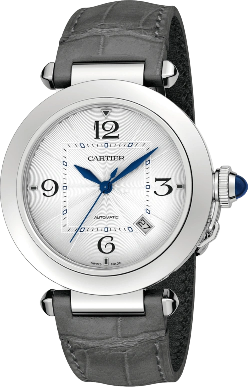 Cartier,Pasha de Cartier 41mm,41mm,Stainless Steel,Silver,Automatic,Day,42hours,WSPA0010