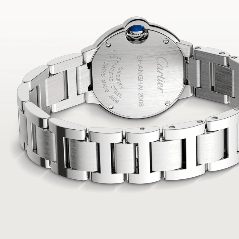 Cartier,Ballon Bleu de Cartier 28mm,28mm,Stainless Steel,Silver,Quartz,Sapphire,Crystal Glass,Round,W4BB0015