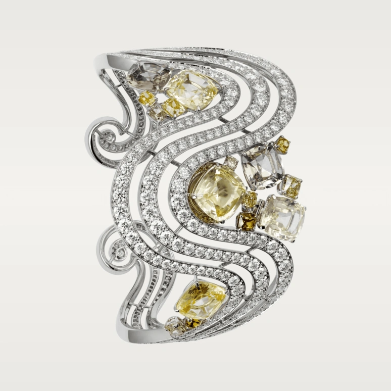 Cartier,High Jewelry Watches ,White Gold,Silver,Quartz,Sapphire,Crystal Glass,HPI00626