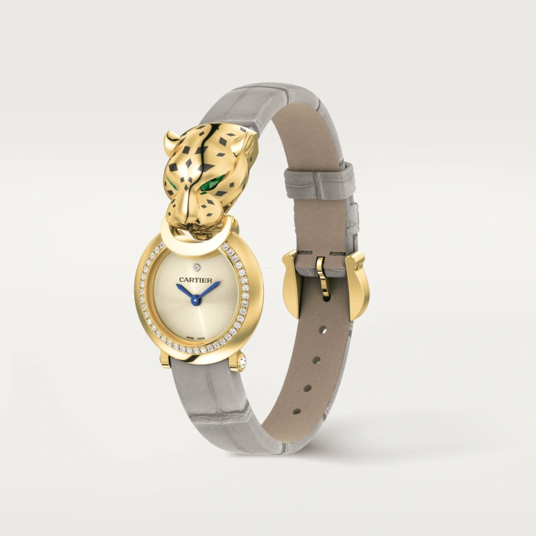 Cartier,Panthère Jewelry Watches 22mm,22mm,Yellow Gold,Gold,Quartz,Sapphire,Crystal Glass,Round,HPI01297