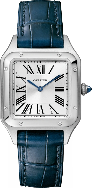 Cartier,Santos de Cartier 38x27.50mm,38x27.50mm,Stainless Steel,Silver,Quartz,Sapphire,Crystal Glass,Square,WSSA0023