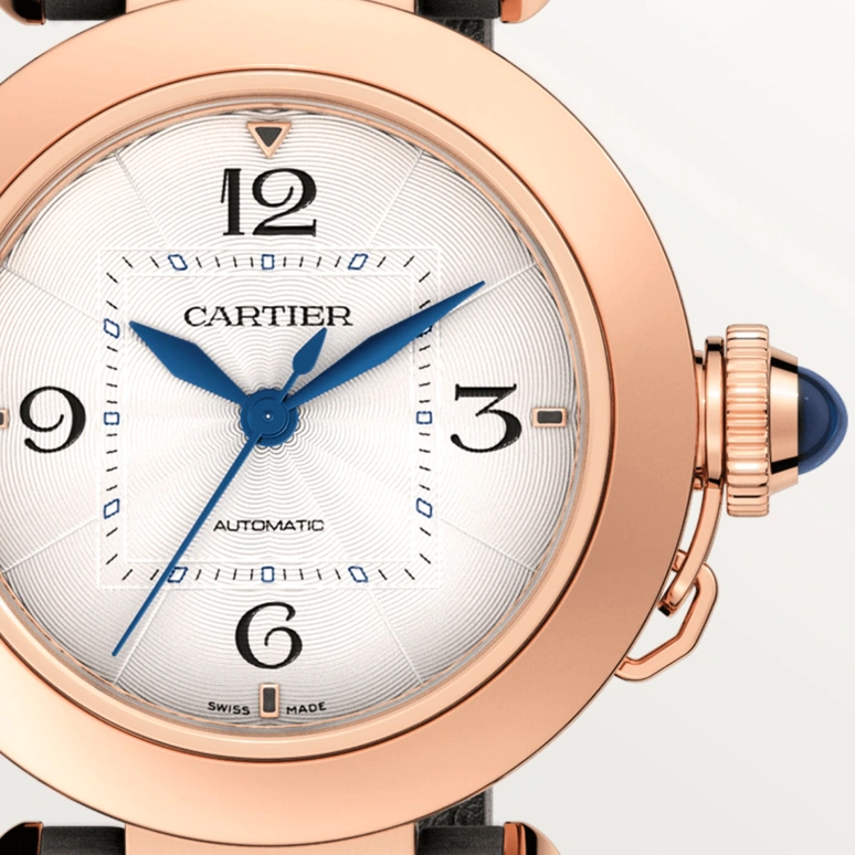 Cartier,Pasha de Cartier 35mm,35mm,Rose Gold,Silver,Automatic,42hours,In-house Caliber,WGPA0014