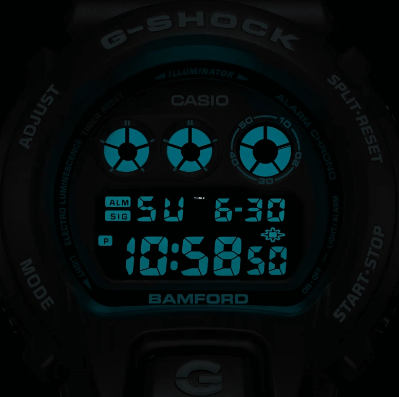 Casio,G-Shock 6900 50mm,50mm,Resin,Black,Quartz,Countdown,Chronograph,Month,Date,Hardlex,Round,DW6900BWD,DW6900BWD-1
