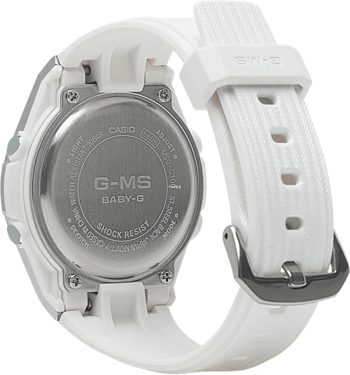 Casio,G-MS 45.10x40.30mm,45.10x40.30mm,Resin,Stainless Steel,Silver,Quartz,Countdown,Chronograph,Month,Date,Hardlex,Round,MSGC100,MSGC100-7A
