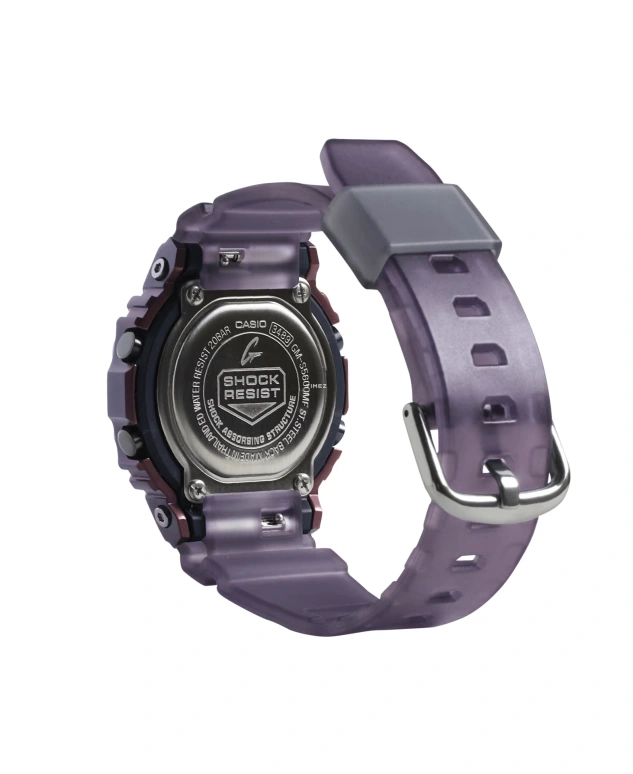 Casio,G-SHOCK 43.80x38.40mm,43.80x38.40mm,Resin,Grey,Purple,Quartz,Countdown,Chronograph,Month,Date,Hardlex,Square,GMS5600MF,GMS5600MF-6