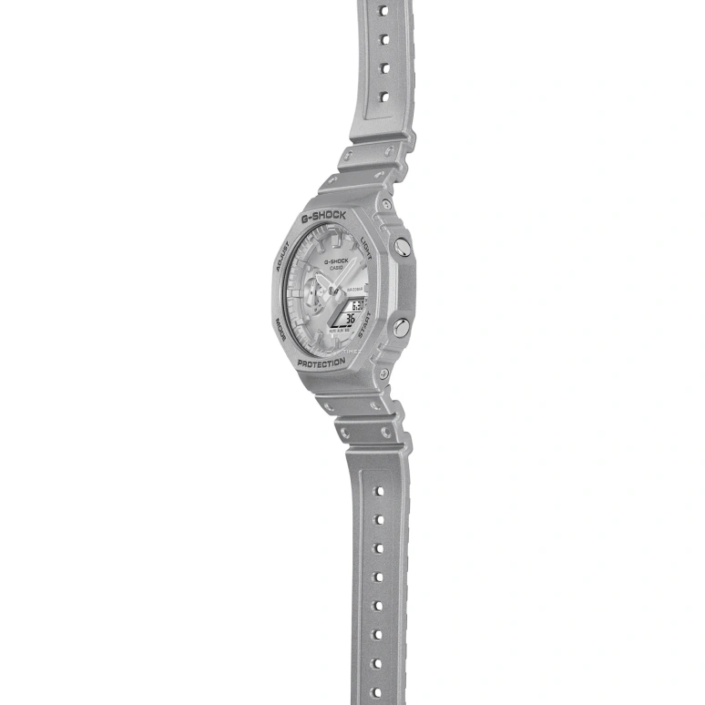 Casio,G-SHOCK 48.50x45.40mm,48.50x45.40mm,Resin,Carbon,Silver,Quartz,Countdown,Chronograph,Month,Date,Hardlex,Round,GA2100FF,GA2100FF-8A