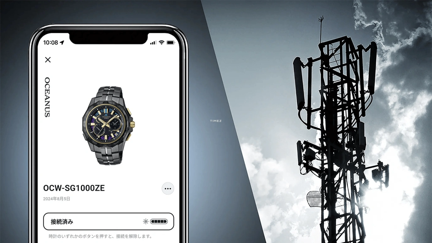 Casio,OCEANUS 47.50x42.80mm,47.50x42.80mm,Titanium,Black,Quartz,Chronograph,Date,Day,World Time,Sapphire,Crystal Glass,Round,OCWSG1000ZE1A