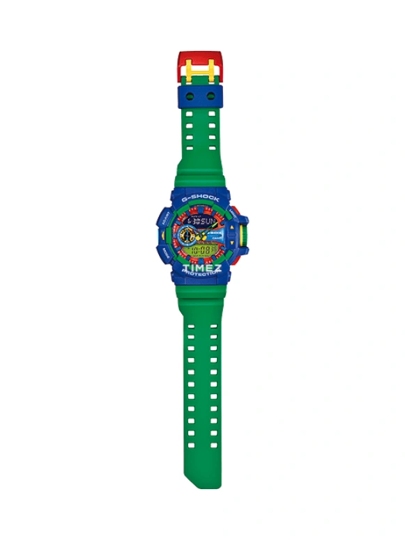 Casio,GA-400 55x51.90mm,55x51.90mm,Resin,Multi-Color,Quartz,Countdown,World Time,UTC,Alarm,Round,Blue,GA,GA-400-2ADR