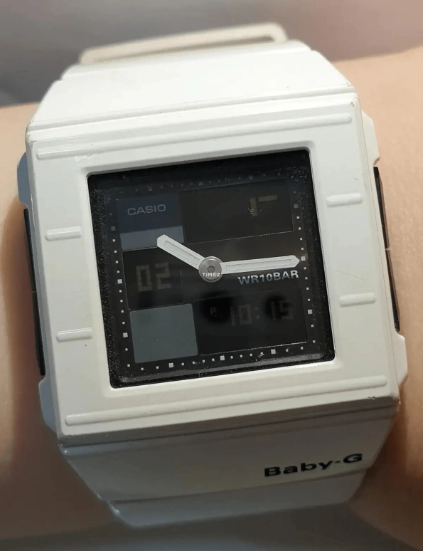 Casio,BABY-G 36mm,36mm,Acrylic,Plastic,Black,Quartz,White,BGA,BGA-200-7E2