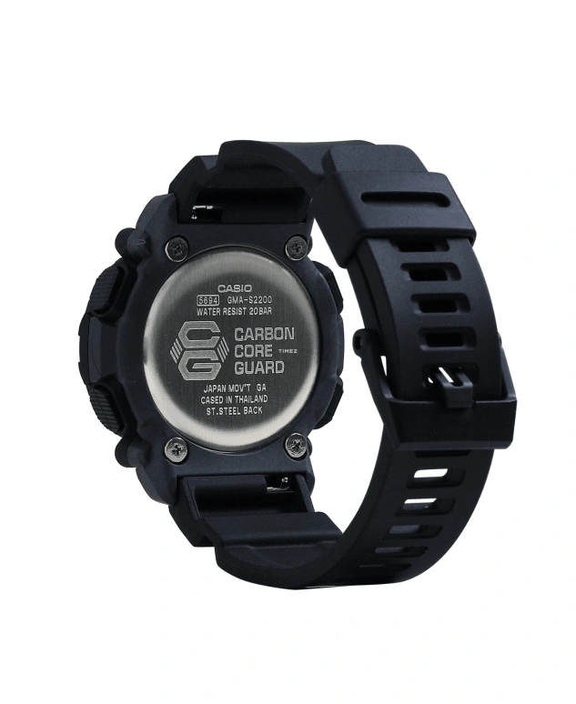 Casio,G-SHOCK 45.70mm,45.70mm,Resin,Black,Quartz,Countdown,Chronograph,Month,Date,Hardlex,Round,GMAS2200,GMAS2200-1A