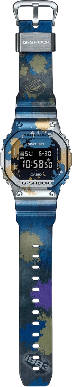 Casio,G-SHOCK 49.60x43.20mm,49.60x43.20mm,Resin,Stainless Steel,Multi-Color,Quartz,Countdown,Chronograph,Month,Date,Hardlex,Square,GM5600SS,GM5600SS-1
