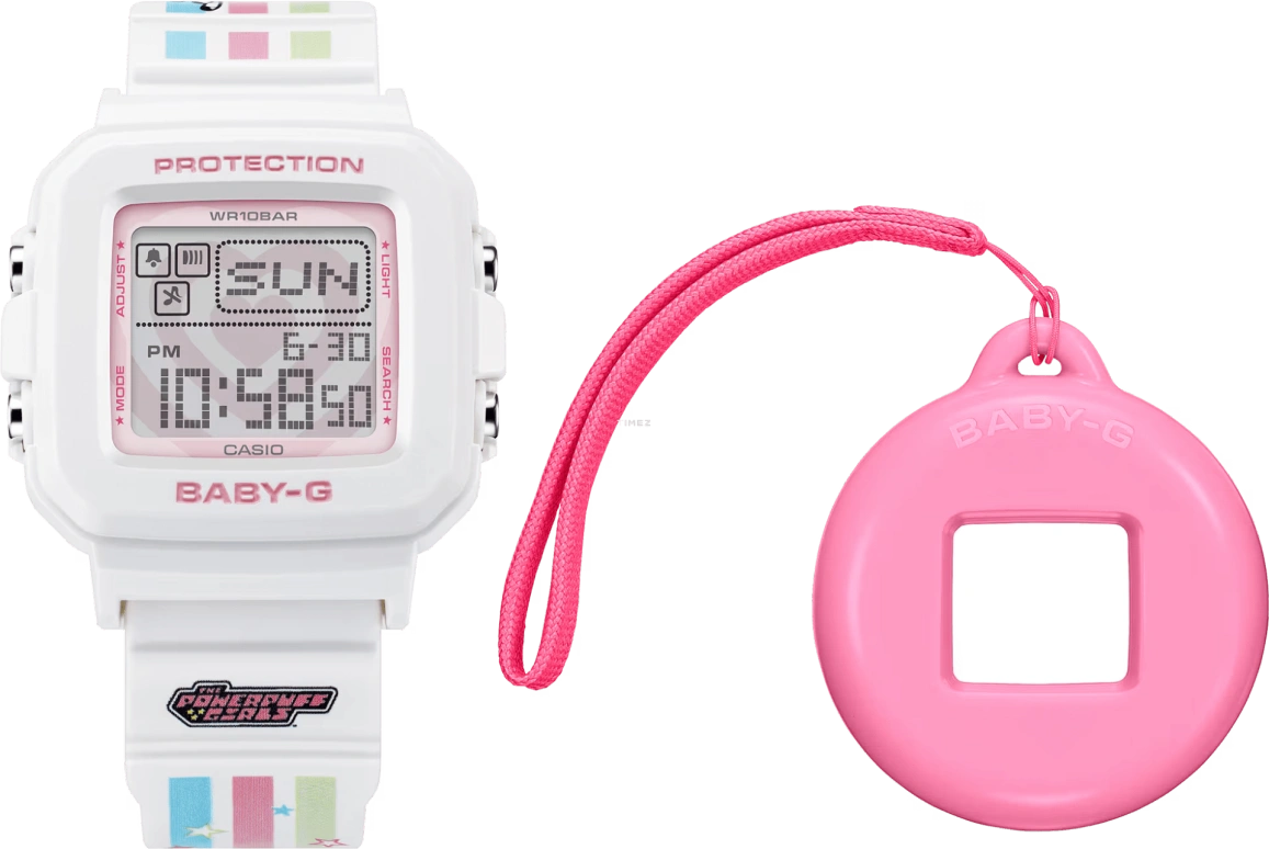 Casio,BGD-10 42.80x39mm,42.80x39mm,Resin,Pink Red,Quartz,Countdown,Chronograph,Month,Date,Hardlex,Square,BGD10KPP,BGD10KPP-7