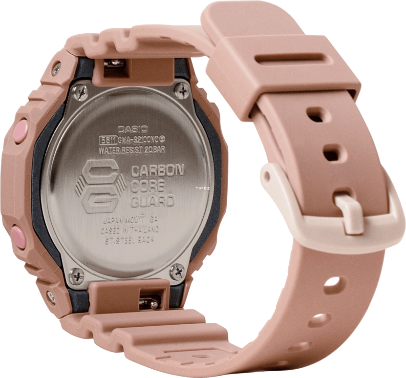Casio,G-SHOCK 46.20x42.90mm,46.20x42.90mm,Carbon,Pink,Quartz,Countdown,Chronograph,Month,Date,Hardlex,Octagon,GMAS2100NC,GMAS2100NC-4A2