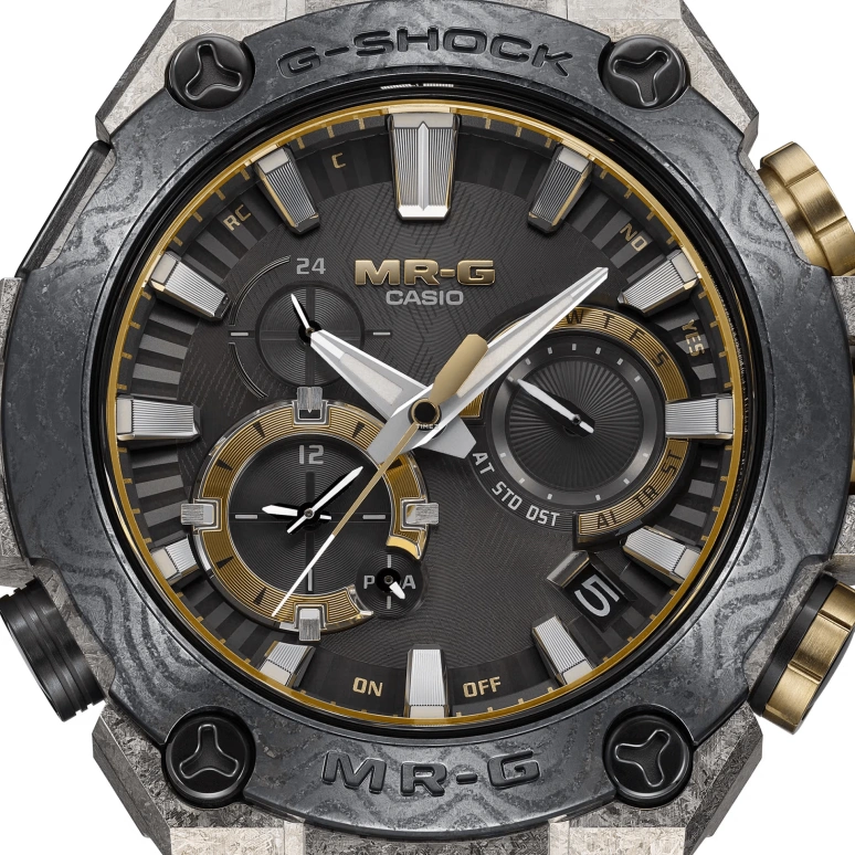 Casio,MR-G 49.80mm,49.80mm,Titanium,Black,Quartz,Countdown,Chronograph,Day,Dule Time,Hardlex,Round,MRGB2000GA,MRGB2000GA-1A