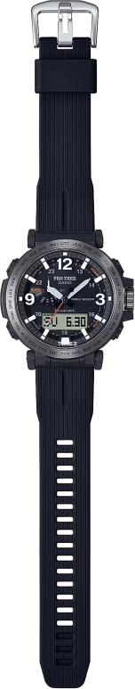 Casio,PROTREK 51.60x51.50mm,51.60x51.50mm,Stainless Steel,Black,Quartz,Countdown,Chronograph,Month,Date,Hardlex,Round,PRW6611Y,PRW6611Y-1
