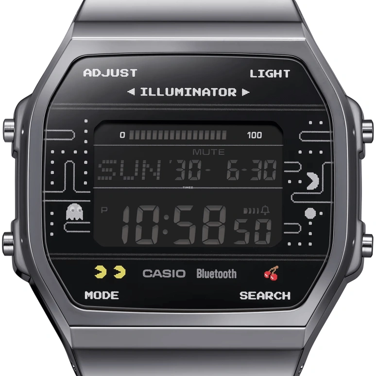 Casio,VINTAGE 41.60x37.90mm,41.60x37.90mm,Resin,Black,Quartz,Countdown,Chronograph,Annual Calendar,Month,Plexi,Square,ABL100WEPC,ABL100WEPC-1B