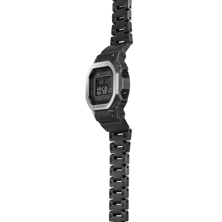 Casio,G-SHOCK 49.30x43.20mm,49.30x43.20mm,Stainless Steel,Black,Quartz,Countdown,Chronograph,Month,Date,Hardlex,Square,GMWB5000MB,GMWB5000MB-1