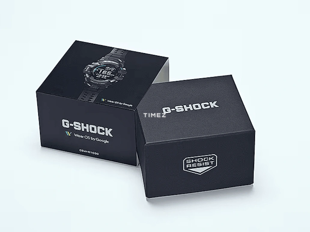 Casio,G-SHOCK 56.30mm,56.30mm,Resin,Blue,Black,Processor,Smartwatch,GPS,Altitude Indicator,Compass,Hardlex,Round,GSWH1000,GSWH1000-1