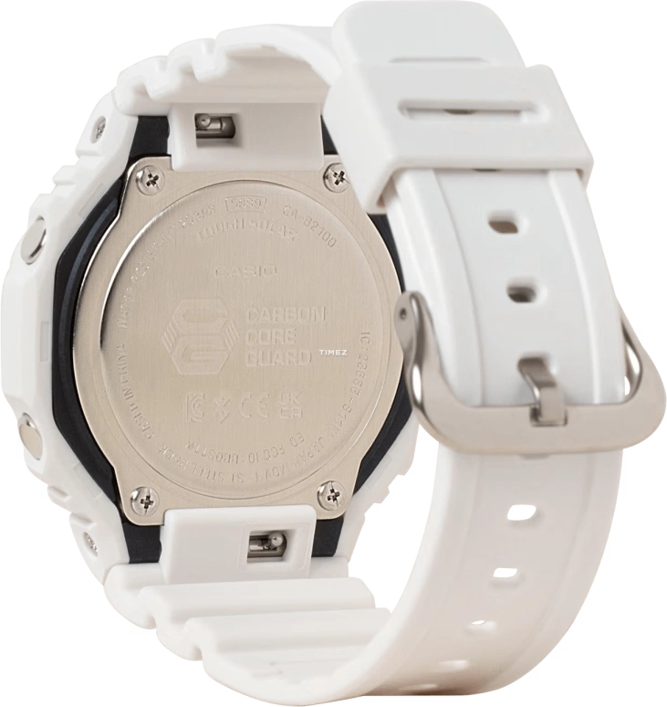 Casio,G-SHOCK 48.50x45.40mm,48.50x45.40mm,Resin,Carbon,Silver,Quartz,Countdown,Chronograph,Month,Date,Hardlex,Round,GAB2100FC,GAB2100FC-7A