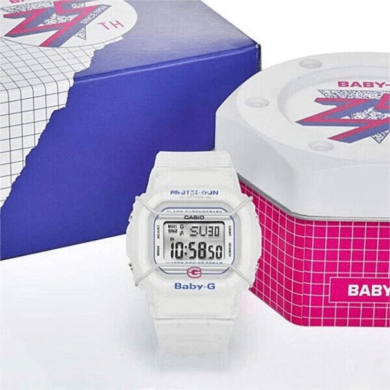 Casio,BABY-G 44.70x40mm,44.70x40mm,Plastic,Black,Grey,Quartz,Rectangular,White,BGD,BGD-525-7E