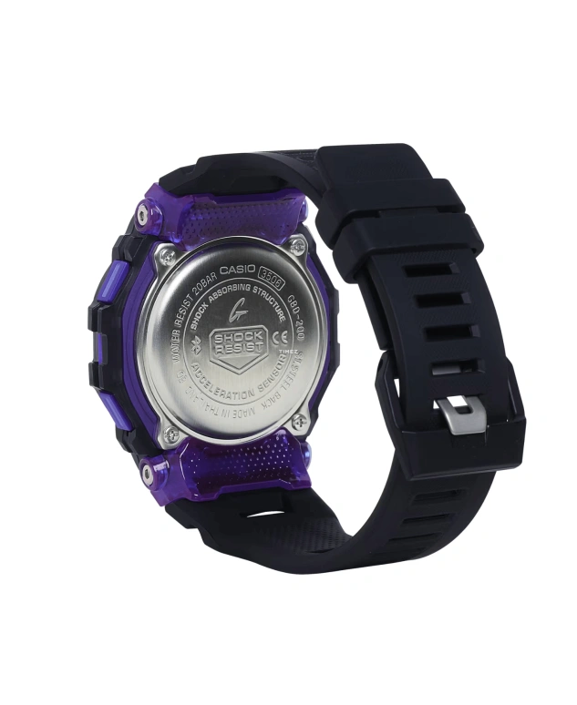 Casio,G-SHOCK 48.50x45.90mm,48.50x45.90mm,Resin,Black,Quartz,Countdown,Chronograph,Month,Date,Hardlex,Square,GBD200SM,GBD200SM-1A6