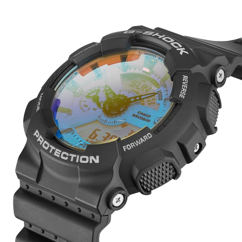 Casio,G-Shock GA-110 51.20mm,51.20mm,Resin,Gradient,Blue,Purple,Quartz,Countdown,Chronograph,Month,Date,Hardlex,Round,GA110SR,GA110SR-1A