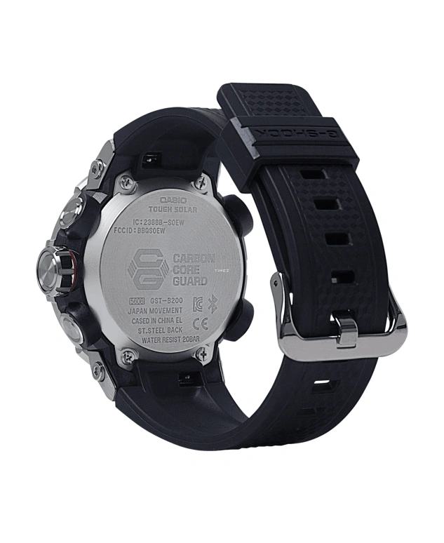 Casio,G-STEEL 46.50mm,46.50mm,Carbon,Black,Quartz,Countdown,Chronograph,Month,Date,Hardlex,Round,GSTB200,GSTB200-1A
