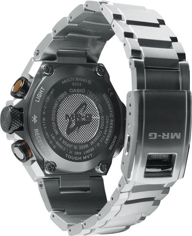 Casio,MR-G 54.70x49.80mm,54.70x49.80mm,Titanium,Black,Quartz,Countdown,Chronograph,Month,Date,Sapphire,Round,MRGB2000D,MRGB2000D-1A