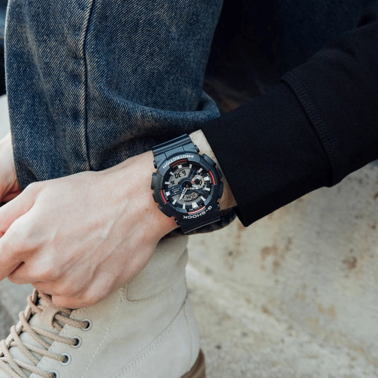 Casio,G-SHOCK 51.20mm,51.20mm,Resin,Bio-sourced,Grey,Quartz,Countdown,Chronograph,Month,Date,Hardlex,Round,GA110RL,GA110RL-1A