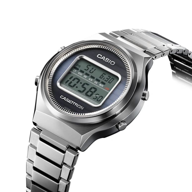Casio,CASIOTRON 42.70x39.10mm,42.70x39.10mm,Stainless Steel,Blue,Quartz,Countdown,Chronograph,Month,Date,Hardlex,Round,TRN50,TRN50-2A