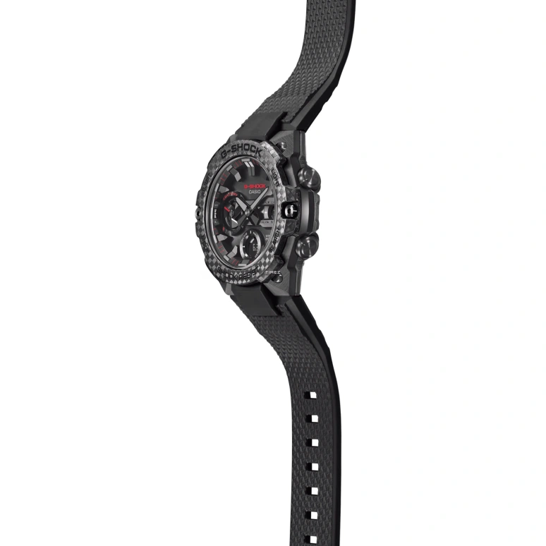 Casio,G-STEEL 49.60mm,49.60mm,Stainless Steel,Black,Quartz,Countdown,Chronograph,Month,Date,Hardlex,Round,GSTB400X,GSTB400X-1A4