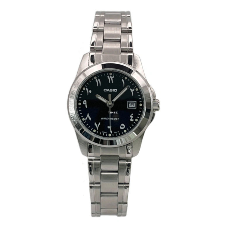 Casio,ANALOGUE 32mm,32mm,Stainless Steel,Black,Quartz,Day,Glass,LTP,LTP-1215A-1B3