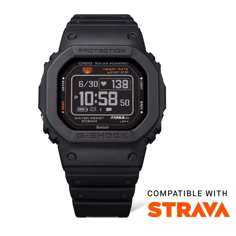 Casio,G-SHOCK 51.10x44.50mm,51.10x44.50mm,Bio-sourced,Black,Quartz,Chronograph,Moonphase,Month,Date,Hardlex,Square,DW,DW-H5600-1