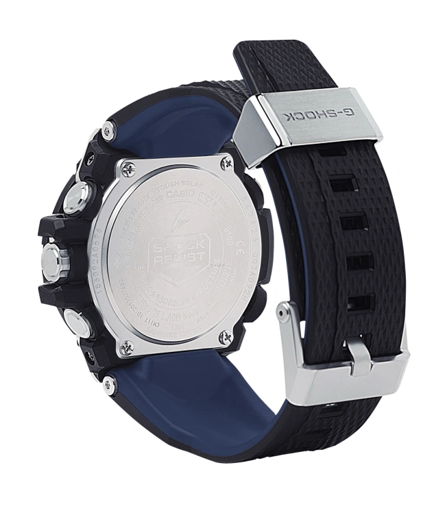 Casio,G-STEEL 53.80mm,53.80mm,Resin,Stainless Steel,Carbon,Black,Quartz,Countdown,Chronograph,Day,Dule Time,Sapphire,Round,GSTB100XA,GSTB100XA-1A