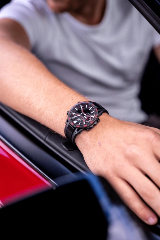 Casio,EDIFICE 47.80mm,47.80mm,Stainless Steel,Black,Quartz,Countdown,Chronograph,Month,Date,Sapphire,Round,ECB2000PB,ECB2000PB-1A